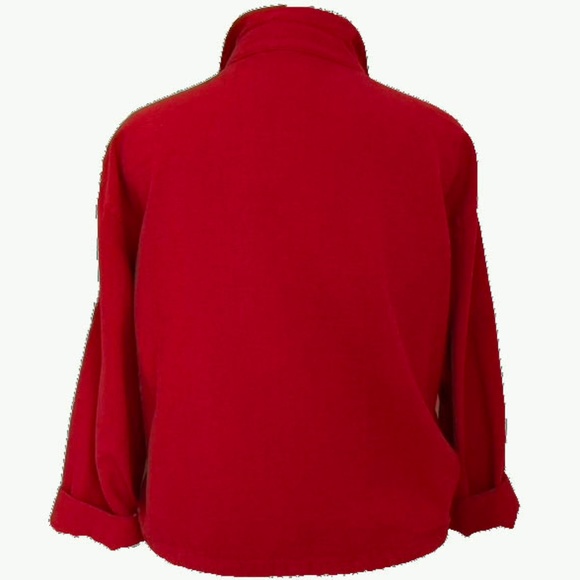 Red cotton drawstring jacket size L - Picture 2 of 5